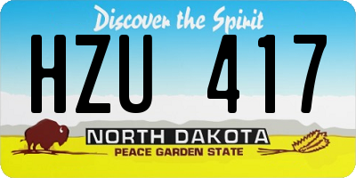 ND license plate HZU417