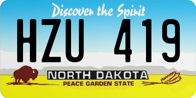 ND license plate HZU419