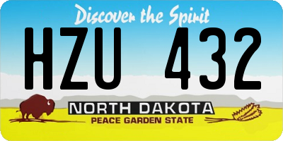 ND license plate HZU432