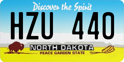 ND license plate HZU440