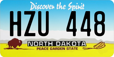 ND license plate HZU448