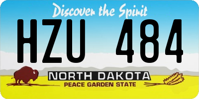ND license plate HZU484