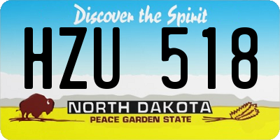 ND license plate HZU518
