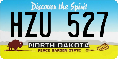 ND license plate HZU527
