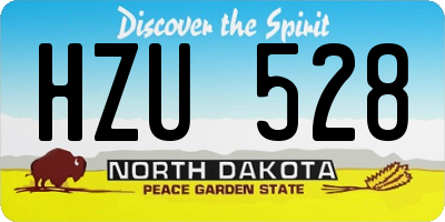ND license plate HZU528