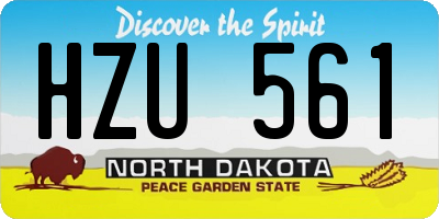 ND license plate HZU561