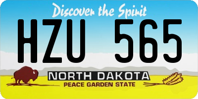 ND license plate HZU565