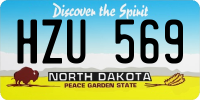 ND license plate HZU569