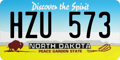 ND license plate HZU573