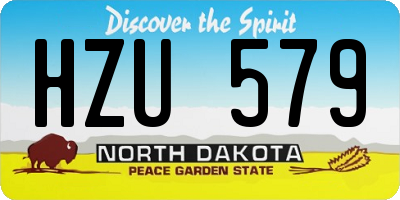 ND license plate HZU579