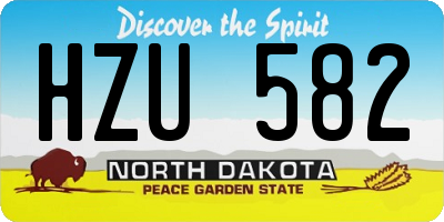 ND license plate HZU582
