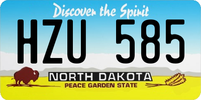 ND license plate HZU585