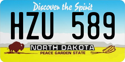ND license plate HZU589