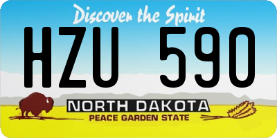 ND license plate HZU590
