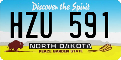 ND license plate HZU591