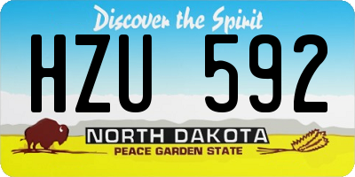 ND license plate HZU592