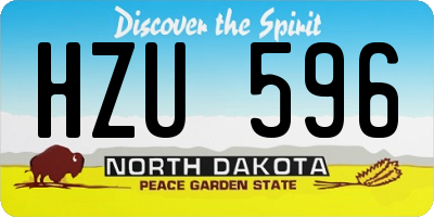 ND license plate HZU596