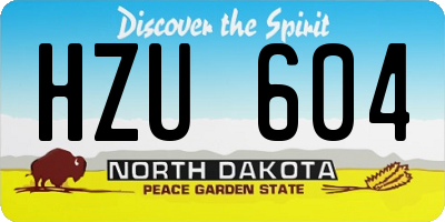 ND license plate HZU604