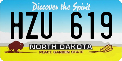 ND license plate HZU619