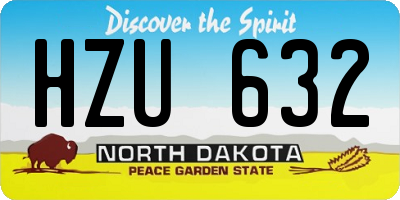 ND license plate HZU632