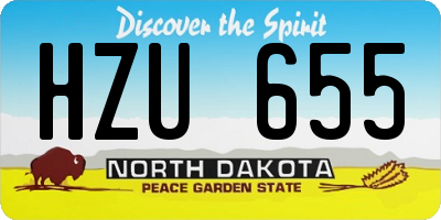 ND license plate HZU655