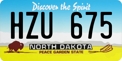 ND license plate HZU675