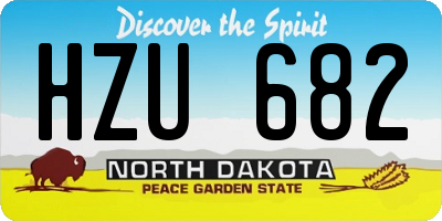 ND license plate HZU682