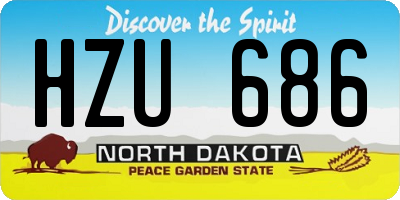 ND license plate HZU686