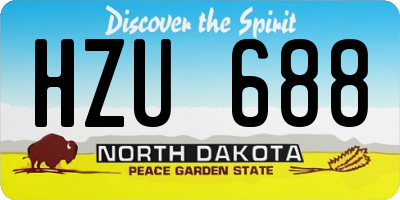 ND license plate HZU688