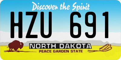 ND license plate HZU691