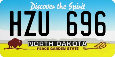 ND license plate HZU696