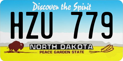 ND license plate HZU779