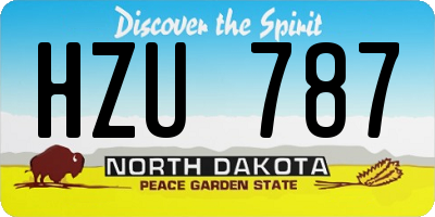 ND license plate HZU787