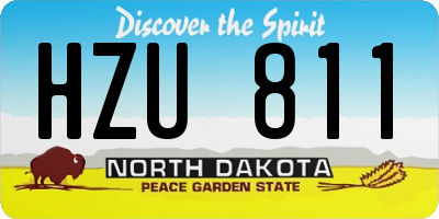 ND license plate HZU811