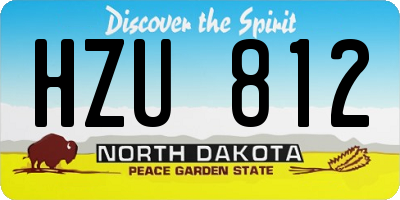 ND license plate HZU812
