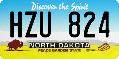 ND license plate HZU824