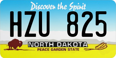 ND license plate HZU825