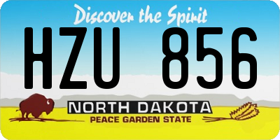 ND license plate HZU856