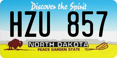 ND license plate HZU857