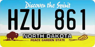 ND license plate HZU861