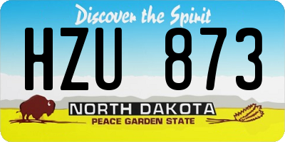 ND license plate HZU873
