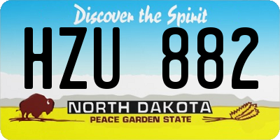 ND license plate HZU882