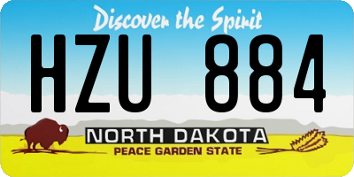 ND license plate HZU884