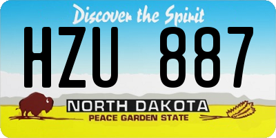 ND license plate HZU887