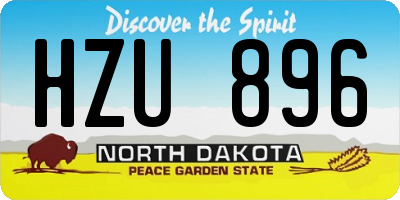 ND license plate HZU896