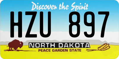 ND license plate HZU897