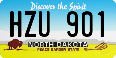 ND license plate HZU901