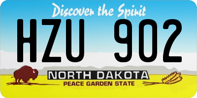 ND license plate HZU902