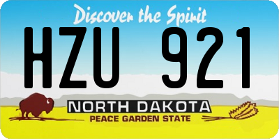 ND license plate HZU921