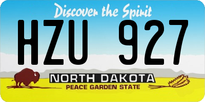 ND license plate HZU927